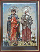Икона Свв. Владимир и Ксения Петербургская